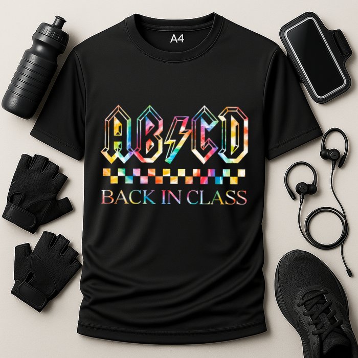 Girls Teachers Rock Back To School ABCD Back In Class Cooling Performance Crew T-Shirt