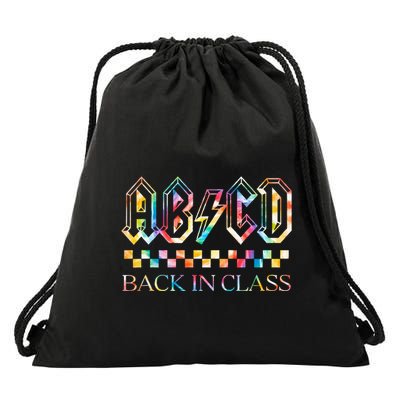 Girls Teachers Rock Back To School ABCD Back In Class Drawstring Bag