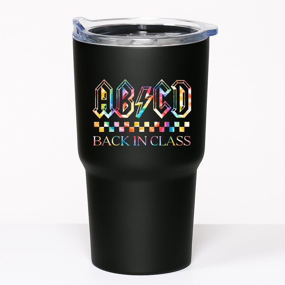 Girls Teachers Rock Back To School ABCD Back In Class Tumbler