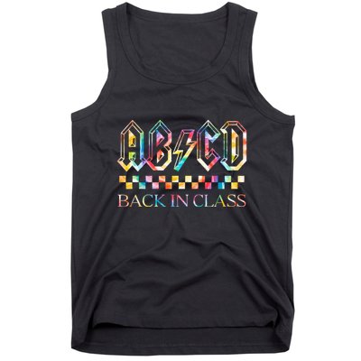 Girls Teachers Rock Back To School ABCD Back In Class Tank Top