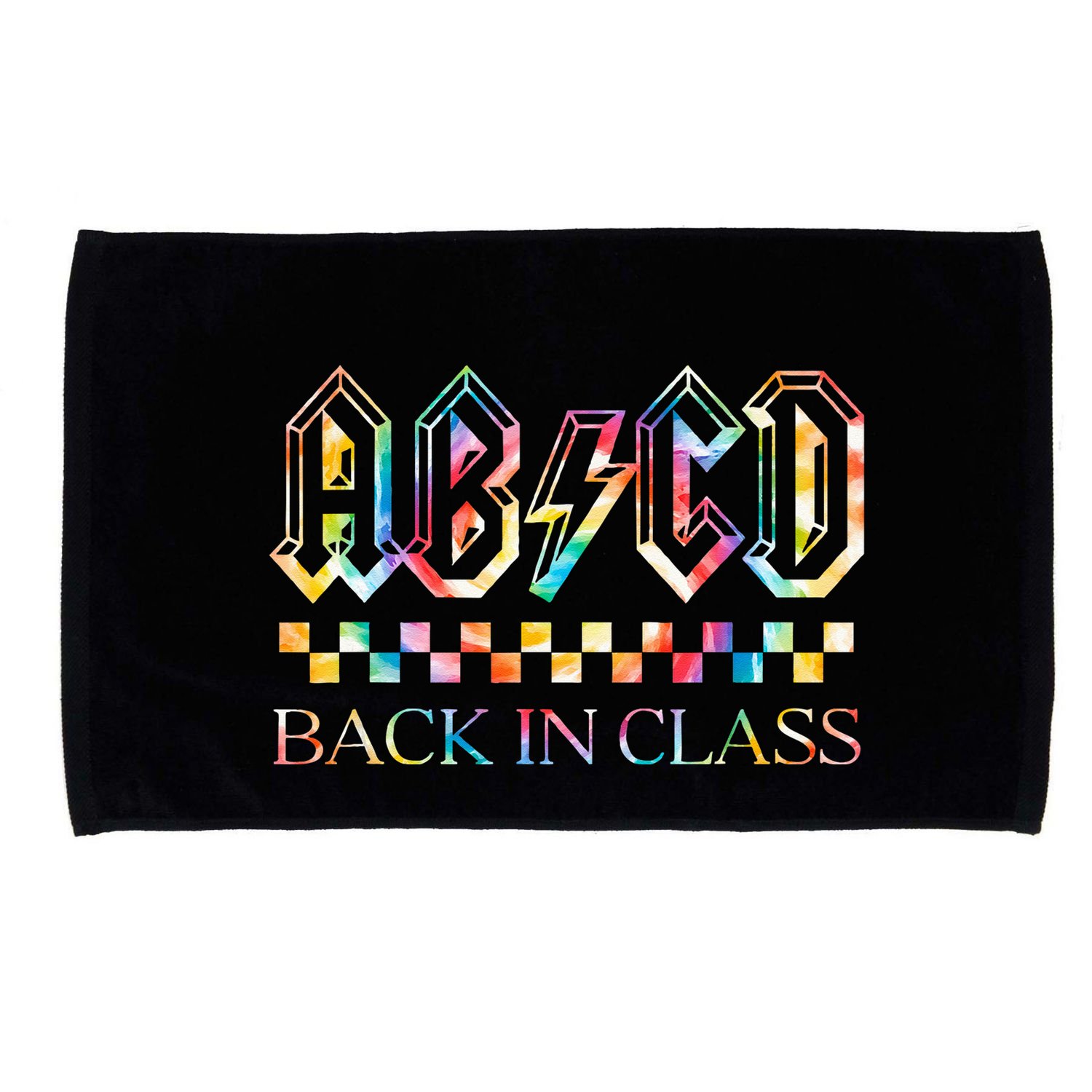 Girls Teachers Rock Back To School ABCD Back In Class Microfiber Hand Towel