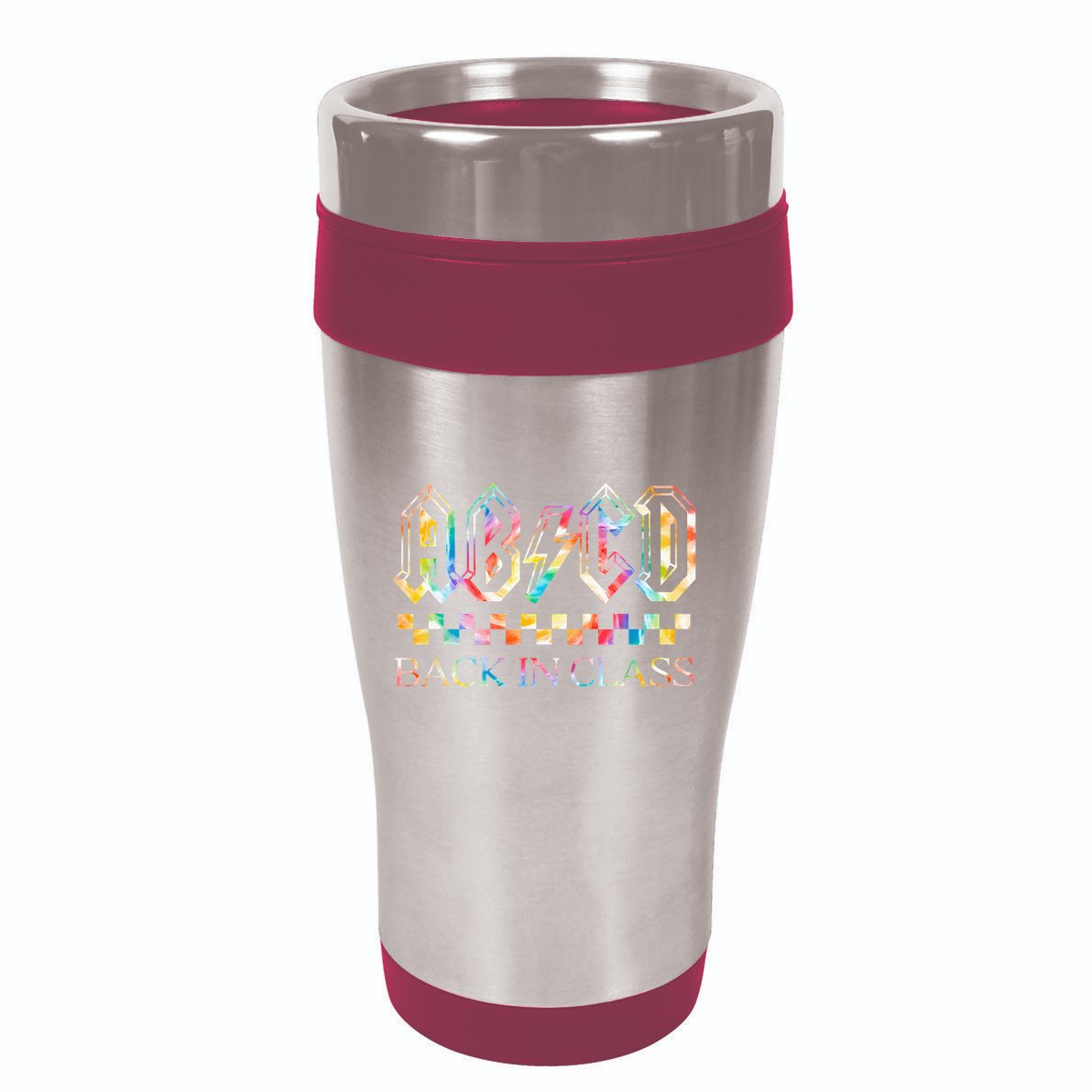 Girls Teachers Rock Back To School ABCD Back In Class 16oz Travel Tumbler