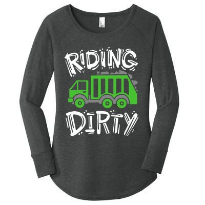 Garbage Truck Riding Dirty Women's Perfect Tri Tunic Long Sleeve Shirt