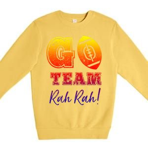 Go Team Rah Football Sarcastic Cheerleader Non Sports Fan Cool Gift Premium Crewneck Sweatshirt