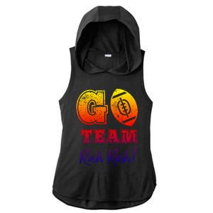 Go Team Rah Football Sarcastic Cheerleader Non Sports Fan Cool Gift Ladies PosiCharge Tri-Blend Wicking Draft Hoodie Tank