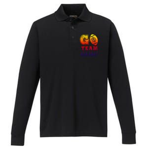 Go Team Rah Football Sarcastic Cheerleader Non Sports Fan Cool Gift Performance Long Sleeve Polo