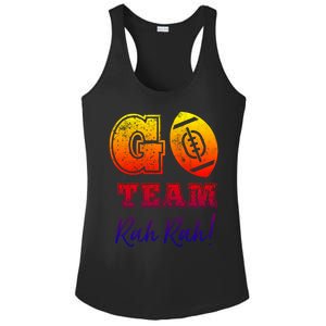 Go Team Rah Football Sarcastic Cheerleader Non Sports Fan Cool Gift Ladies PosiCharge Competitor Racerback Tank