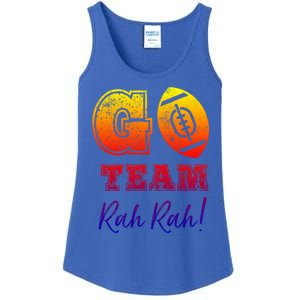 Go Team Rah Football Sarcastic Cheerleader Non Sports Fan Cool Gift Ladies Essential Tank