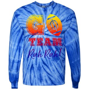 Go Team Rah Football Sarcastic Cheerleader Non Sports Fan Cool Gift Tie-Dye Long Sleeve Shirt