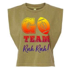 Go Team Rah Football Sarcastic Cheerleader Non Sports Fan Cool Gift Garment-Dyed Women's Muscle Tee