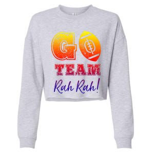 Go Team Rah Football Sarcastic Cheerleader Non Sports Fan Cool Gift Cropped Pullover Crew