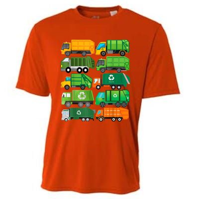 Garbage Truck Recycling Day Trash Waste Separation Birthday Cooling Performance Crew T-Shirt