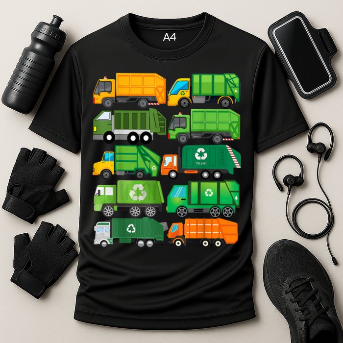 Garbage Truck Recycling Day Trash Waste Separation Birthday Cooling Performance Crew T-Shirt