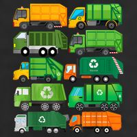 Garbage Truck Recycling Day Trash Waste Separation Birthday Adult Drive Performance Visor