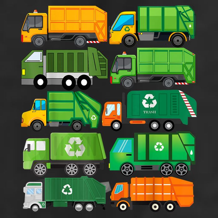 Garbage Truck Recycling Day Trash Waste Separation Birthday Adult Drive Performance Visor