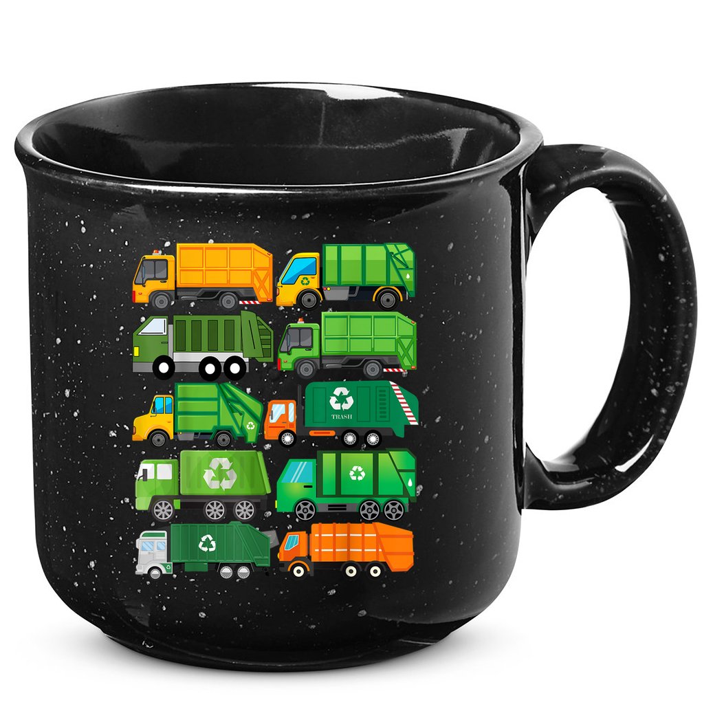 Garbage Truck Recycling Day Trash Waste Separation Birthday 15oz Campfire Ceramic Mug