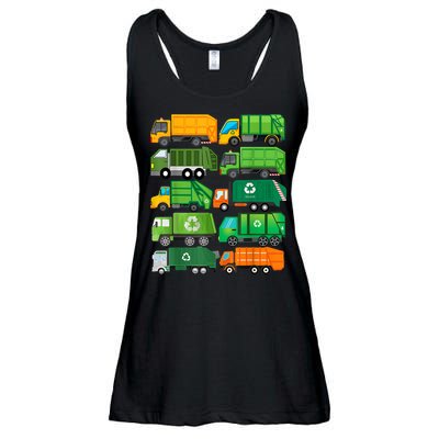 Garbage Truck Recycling Day Trash Waste Separation Birthday Ladies Essential Flowy Tank