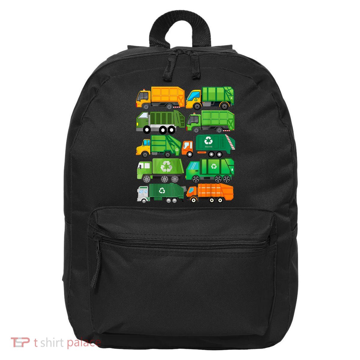 Garbage Truck Recycling Day Trash Waste Separation Birthday 16 in Basic Backpack