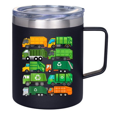 Garbage Truck Recycling Day Trash Waste Separation Birthday 12oz Stainless Steel Coffee Mug