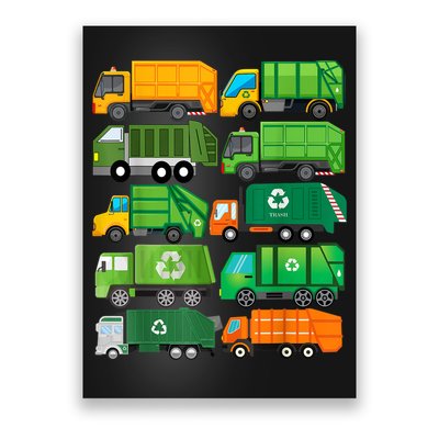Garbage Truck Recycling Day Trash Waste Separation Birthday Poster