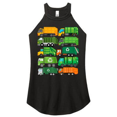 Garbage Truck Recycling Day Trash Waste Separation Birthday Women's Perfect Tri Rocker Tank