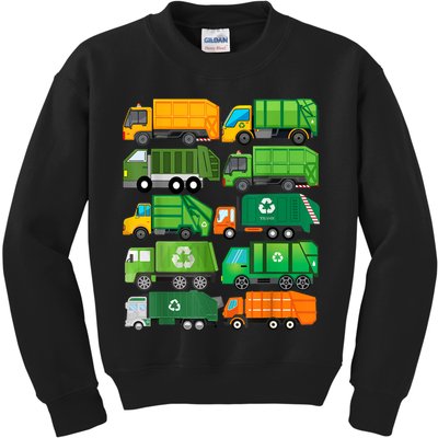 Garbage Truck Recycling Day Trash Waste Separation Birthday Kids Sweatshirt