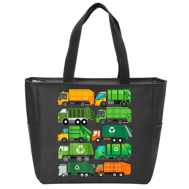 Garbage Truck Recycling Day Trash Waste Separation Birthday Zip Tote Bag
