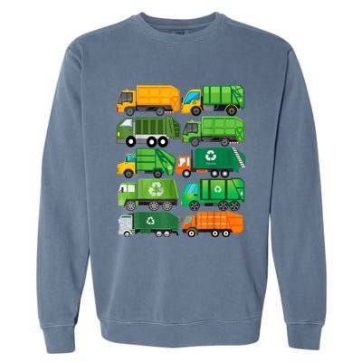 Garbage Truck Recycling Day Trash Waste Separation Birthday Garment-Dyed Sweatshirt