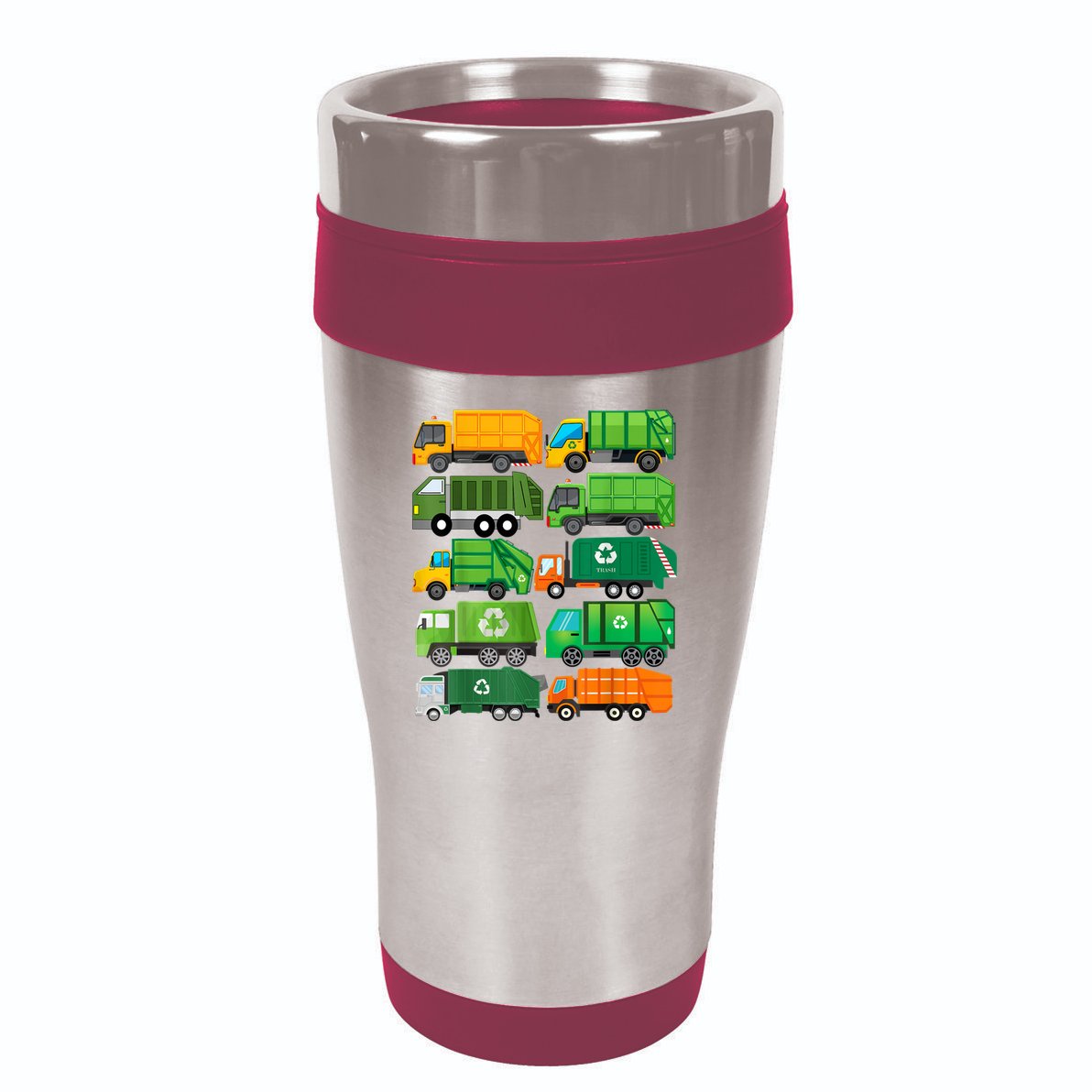 Garbage Truck Recycling Day Trash Waste Separation Birthday 16oz Travel Tumbler