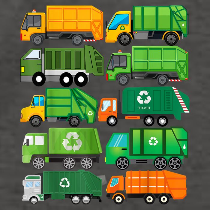 Garbage Truck Recycling Day Trash Waste Separation Birthday Vector Backpack