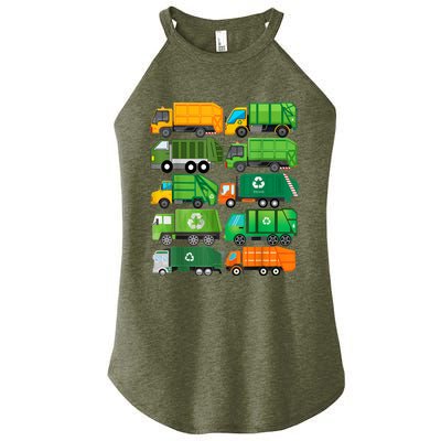 Garbage Truck Recycling Day Trash Waste Separation Birthday Women's Perfect Tri Rocker Tank