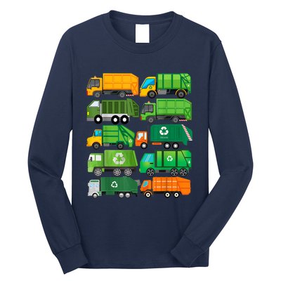 Garbage Truck Recycling Day Trash Waste Separation Birthday Long Sleeve Shirt