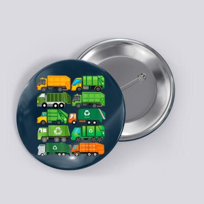 Garbage Truck Recycling Day Trash Waste Separation Birthday Button