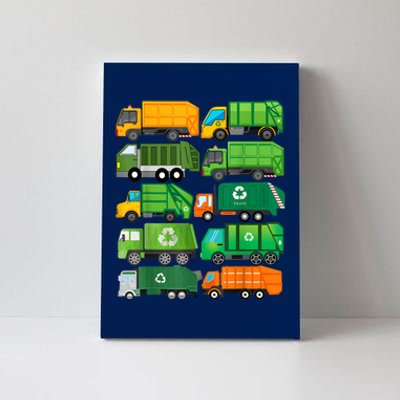 Garbage Truck Recycling Day Trash Waste Separation Birthday Canvas