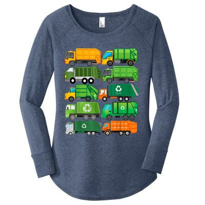 Garbage Truck Recycling Day Trash Waste Separation Birthday Women's Perfect Tri Tunic Long Sleeve Shirt