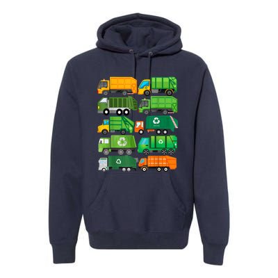 Garbage Truck Recycling Day Trash Waste Separation Birthday Premium Hoodie