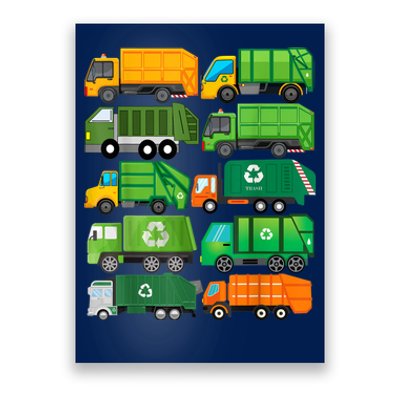 Garbage Truck Recycling Day Trash Waste Separation Birthday Poster