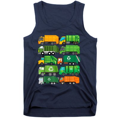 Garbage Truck Recycling Day Trash Waste Separation Birthday Tank Top