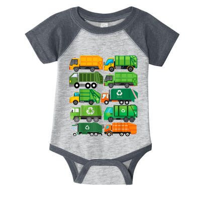 Garbage Truck Recycling Day Trash Waste Separation Birthday Infant Baby Jersey Bodysuit