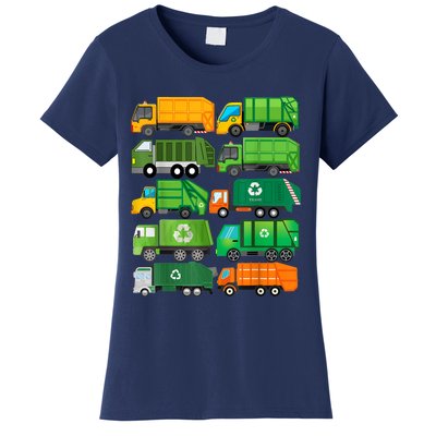 Garbage Truck Recycling Day Trash Waste Separation Birthday Women's T-Shirt