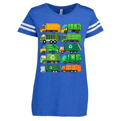 Garbage Truck Recycling Day Trash Waste Separation Birthday Enza Ladies Jersey Football T-Shirt