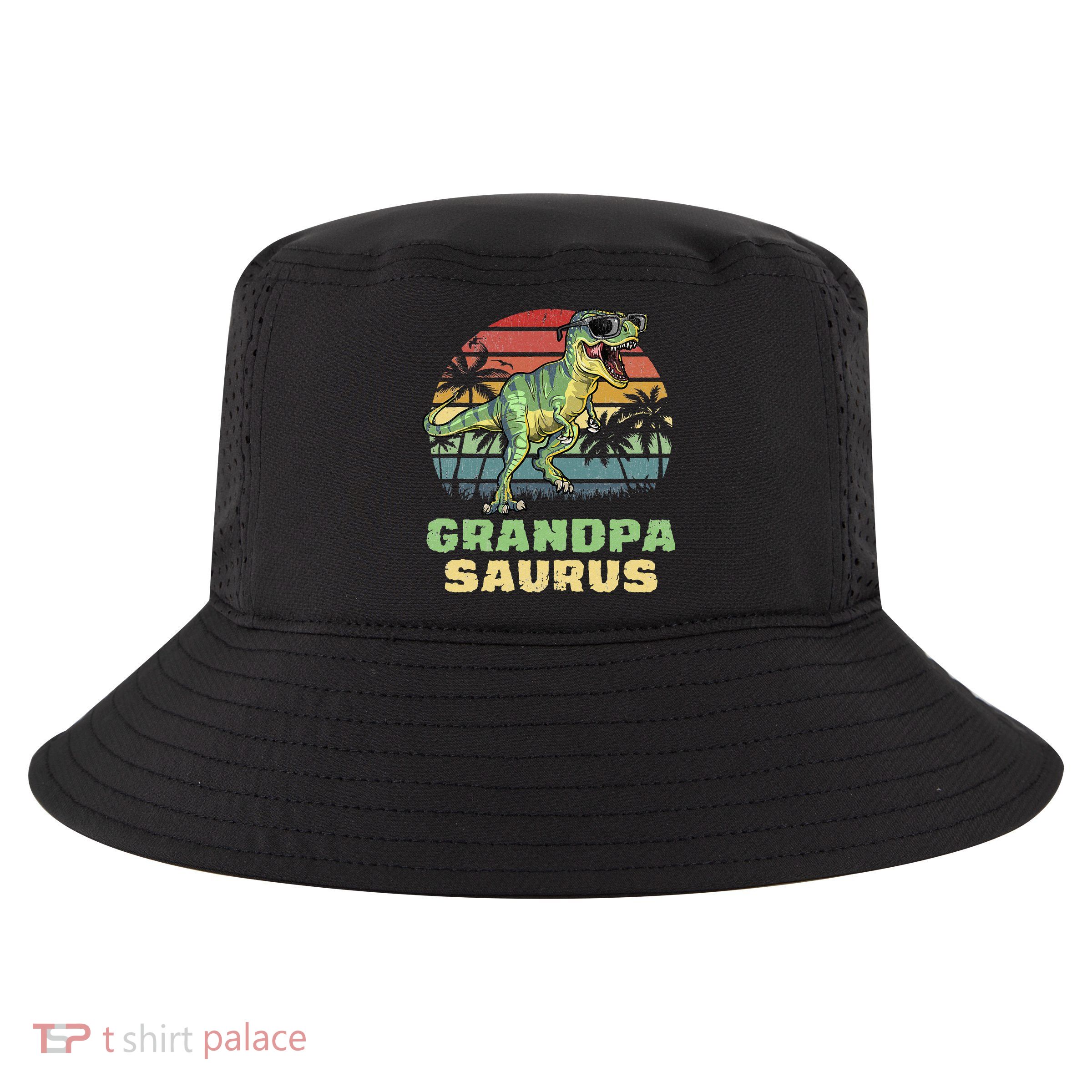 Grandpasaurus T Rex Dinosaur Grandpa Saurus Family Matching Cool Comfort Performance Bucket Hat