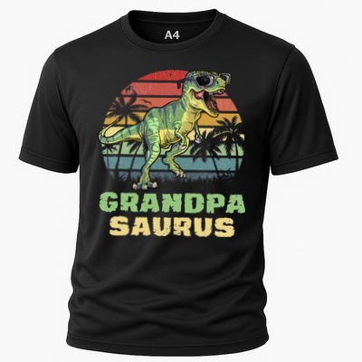Grandpasaurus T Rex Dinosaur Grandpa Saurus Family Matching Performance Shirt