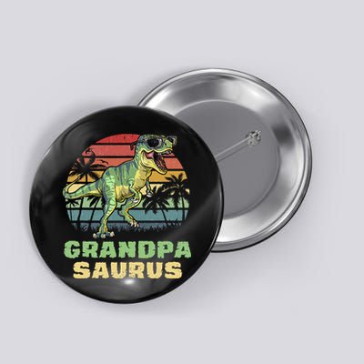 Grandpasaurus T Rex Dinosaur Grandpa Saurus Family Matching Button