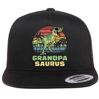 Grandpasaurus T Rex Dinosaur Grandpa Saurus Family Matching Flatbill Hat