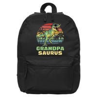 Grandpasaurus T Rex Dinosaur Grandpa Saurus Family Matching 16 in Basic Backpack