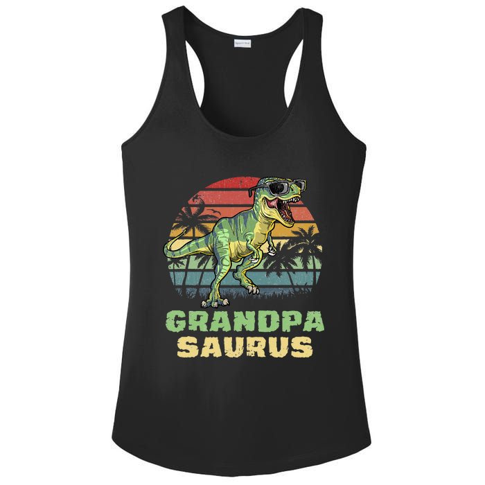 Grandpasaurus T Rex Dinosaur Grandpa Saurus Family Matching Ladies PosiCharge Competitor Racerback Tank