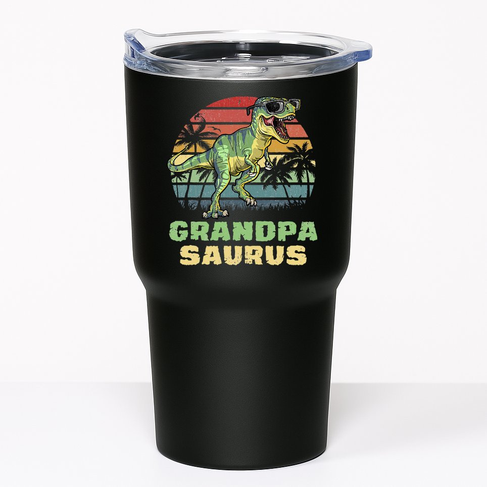 Grandpasaurus T Rex Dinosaur Grandpa Saurus Family Matching Tumbler