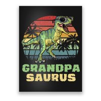 Grandpasaurus T Rex Dinosaur Grandpa Saurus Family Matching Poster