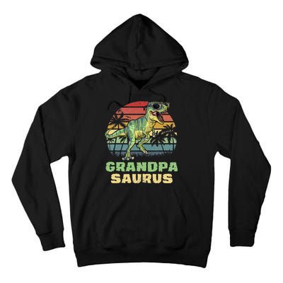 Grandpasaurus T Rex Dinosaur Grandpa Saurus Family Matching Tall Hoodie
